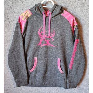 Bushmaster Women's Realtree Pullover Sweatshirt Hoodie Gray/Pink Camo Size XL